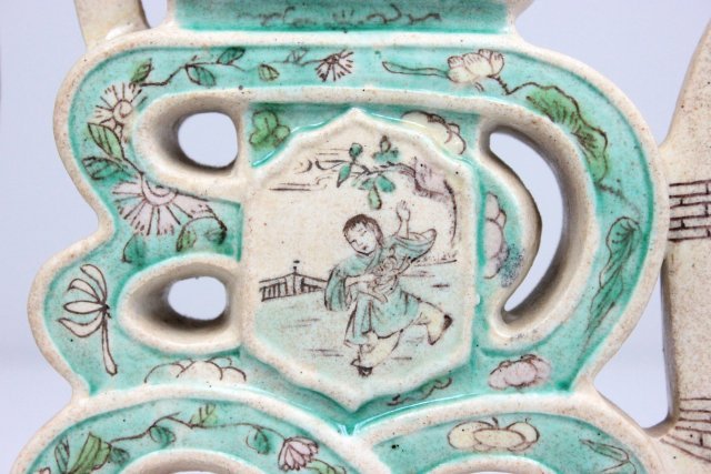 19th c. Chinese Famille Verte porcelain pitcher - 5