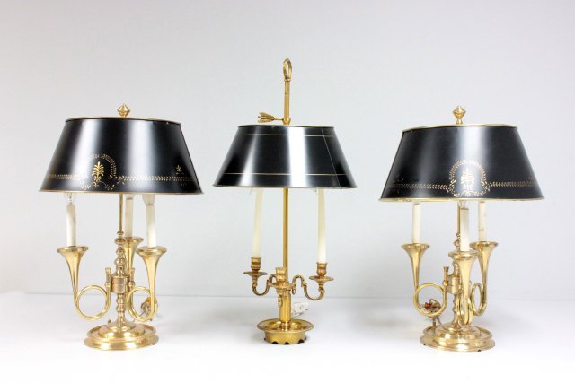 3 contemporary brass & Tole lamps: 3 contemporary brass & Tole lamps