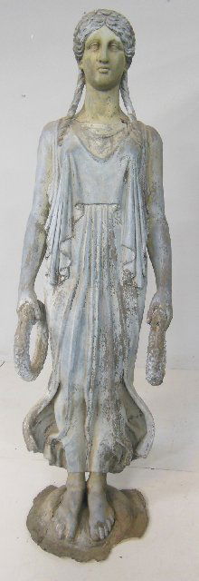 Life size statue of "Athena": Some losses. Approx. 80" H. From the Chateau des Thon, which originally was built and located outside of Dijon, France in the early 18th century.