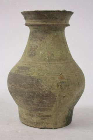 Chinese pottery Han Dynasty vase: With certificate of authenticity. Approx. 11" H. Part of a 50 year collection from a NJ gentleman.