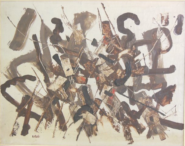 John Von Wicht abstract: Approx. 36.5" x 32".