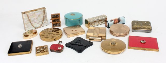 16 art deco & mid century compacts: 16 art deco & mid century compacts