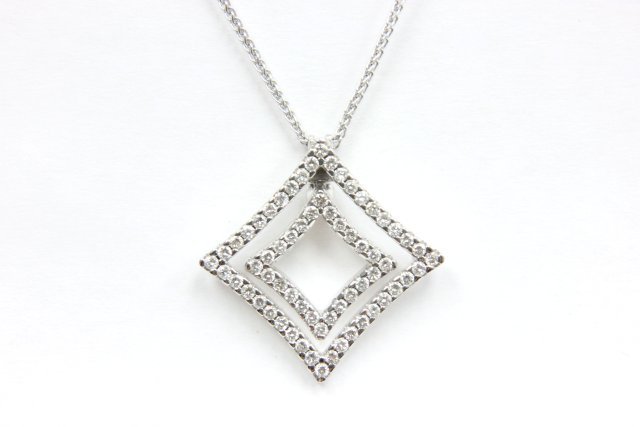 Chimento white gold necklace with pendant: Diamond pendant. Approx. 5.9 dwts.