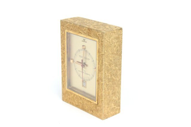 Jaeger-LeCoultre Master Quartz clock: Approx. 2" x 1.5". From the Estate of Chris Peckham.