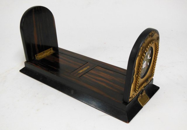 Victorian Pietra Dura calamander book tray: Including inlaid ormolu. Incised Howard Co. New York. Condition: minor chips & rubbing. From the Chris Peckham Estate.