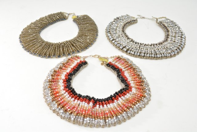 Nakamol design beaded chokers: Approx. 3 beaded chokers. From the estate of Anita Stern, owner of This-N-That antiques store, NYC.