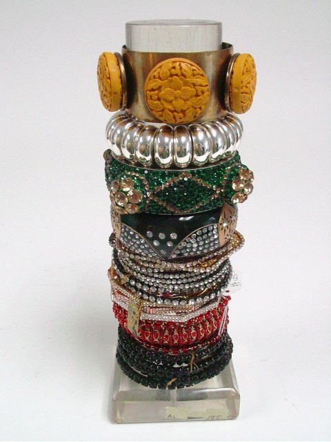 Rhinestone and crystal bracelets: Approx. 10 bracelets including pieces by Kenneth J Lane and Jan Michaels. From the estate of Anita Stern, owner of This-N-That antiques store, NYC.