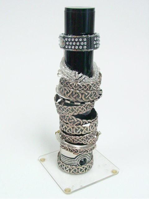 Silver plated bracelets: Approx. 17 bracelets including pieces by Kenneth J Lane and Ciner. From the estate of Anita Stern, owner of This-N-That antiques store, NYC.