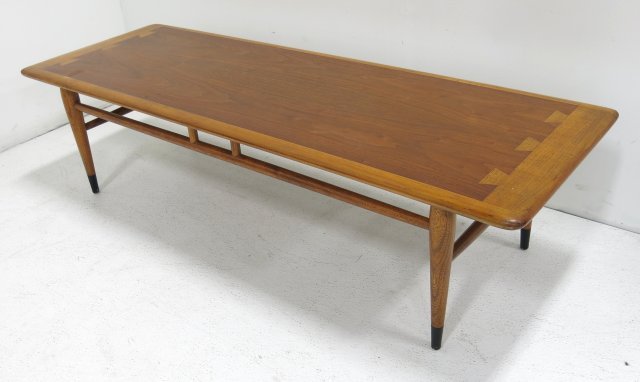Lane mid century coffee table: Approx. 14" H x 56" W x 19" D.