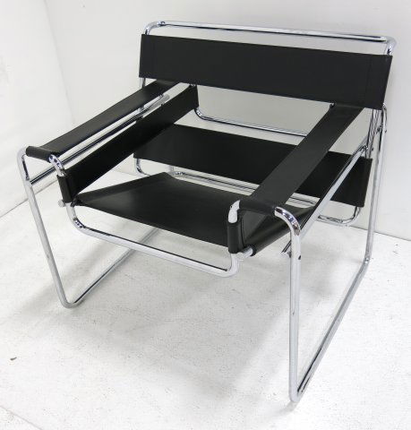 Marcel Breuer Wassily chair: Signed Knoll Studio.