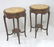 Pair marble top French style lamp tables