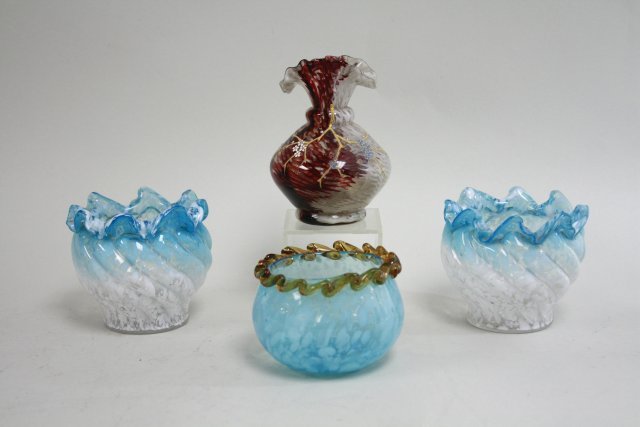 4 Hand blown Victorian glass pieces (1 of 8)