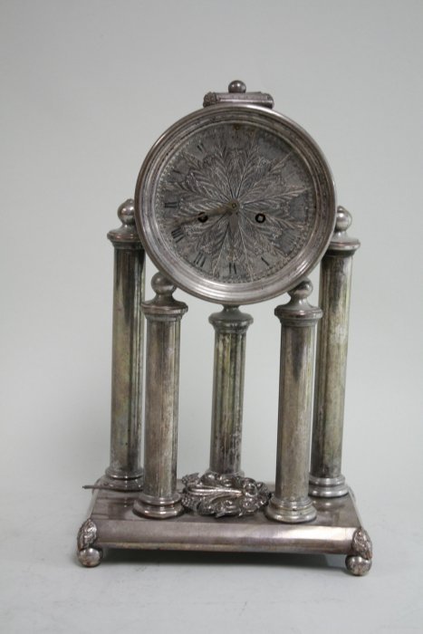 Silver plated mantle clock (1 of 7)
