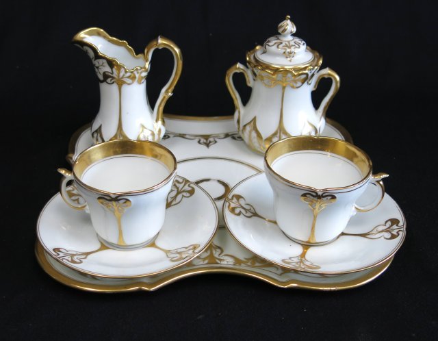 7 Piece French Porcelain Breakfast Set (1 of 5)