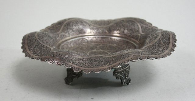 Persian Antique Silver Footed Dish (1 of 6)