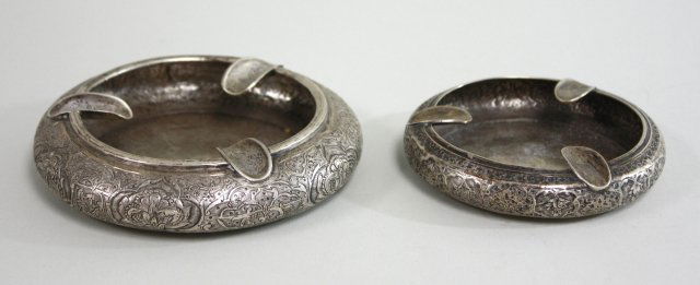 Two Persian Silver Ashtrays (1 of 7)