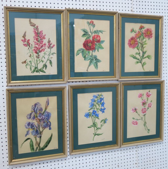 Set of 6 floral watercolors (1 of 7)