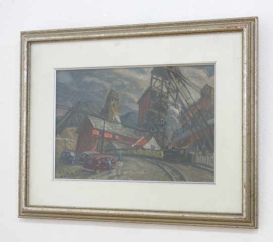 Earle B. Winslow-The Mine, Oil on paper (1 of 2)