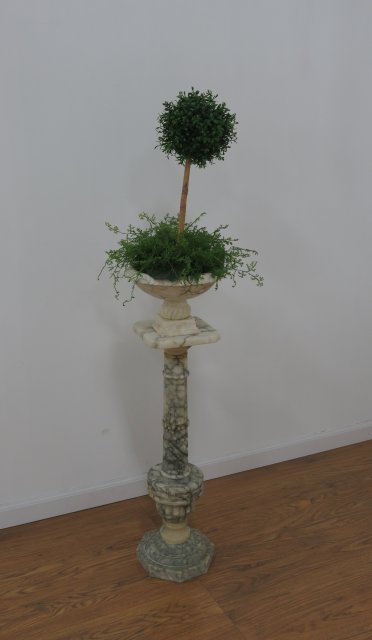 Alabaster Pedestal With Birdbath (1 of 5)