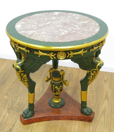 Marble Top Figural Center Table (1 of 4)