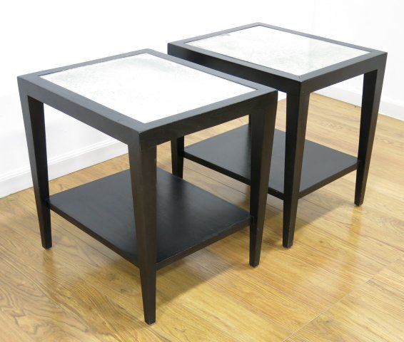 Pair of Black Painted Side Tables (1 of 3)