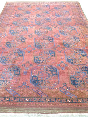 Red Handmade Afghan Carpet (1 of 5)