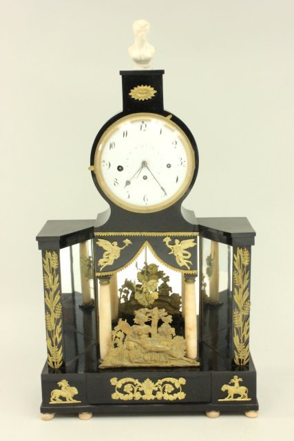 Continental Empire Style Wood Mantle Clock (1 of 7)