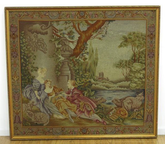 Early 20th Century Gilt Framed Tapestry (1 of 4)