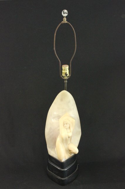 Art Deco Alabaster Lamp (1 of 8)