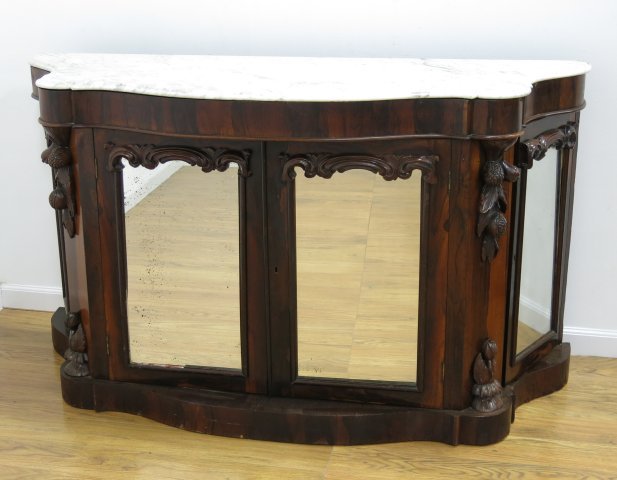 Marble Top Rosewood Victorian Sideboard (1 of 5)