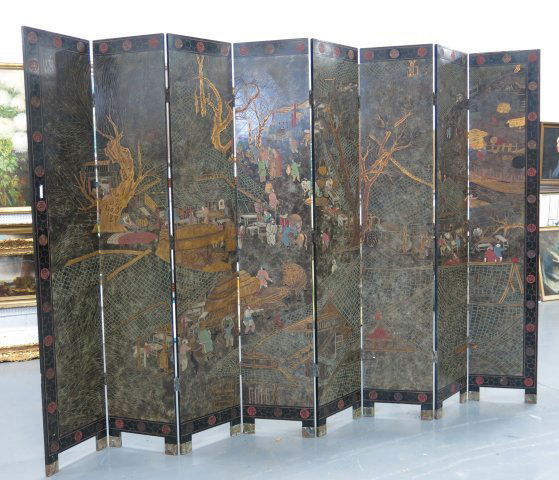 8 Panel Chinese Coromandel Screen (1 of 8)