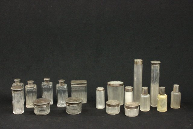 Two Sterling Silver Topped Vanity Sets (1 of 10)