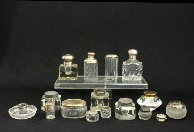 Assortment of Inkwells, Bottles & Candleholders (1 of 8)