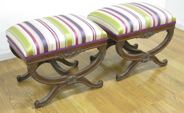 Pair of \"X\" Benches (1 of 2)