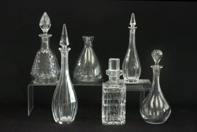Group Lot of 6 Crystal Decanters (1 of 7)