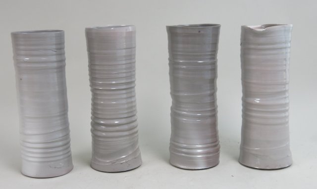 Lot of 4 James Makins Grey Ceramic Vases (1 of 2)