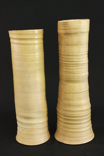 Pair of James Makins Yellow Ceramic Vases (1 of 7)