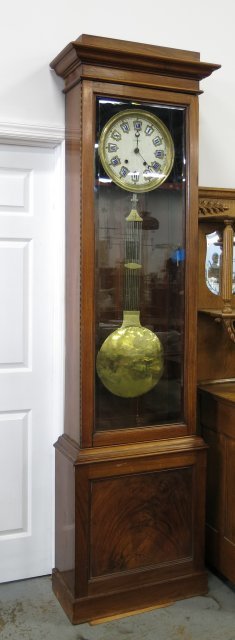 Jeweler's Regulator Grandfather's Clock: American or English. Approx. 96 "H x 24 3/4" W.