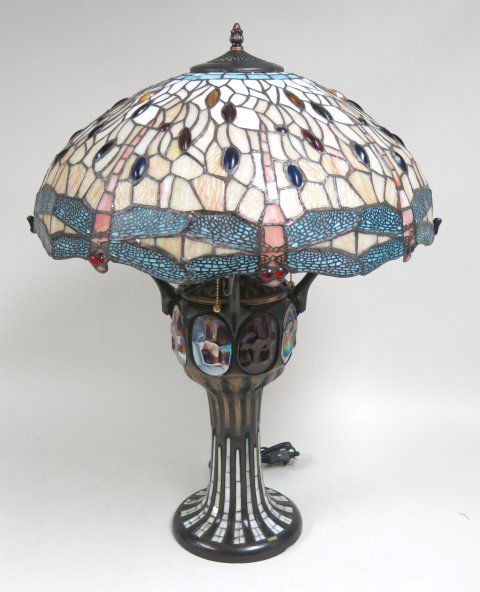 Tiffany Studios Reproduction Dragon Fly Table Lamp (1 of 3)