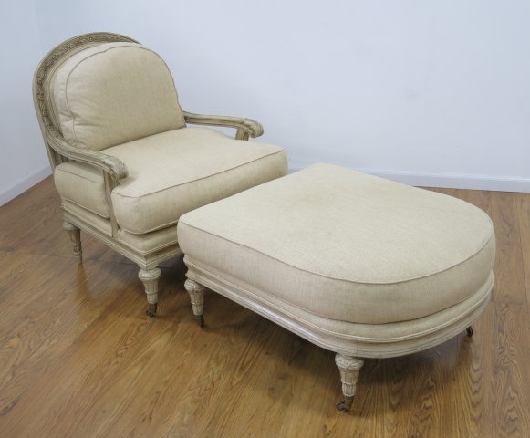 French Style Two Part Chaise Lounge (1 of 3)