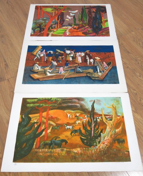 Millard Sheets, 3 Lithographs (1 of 6)