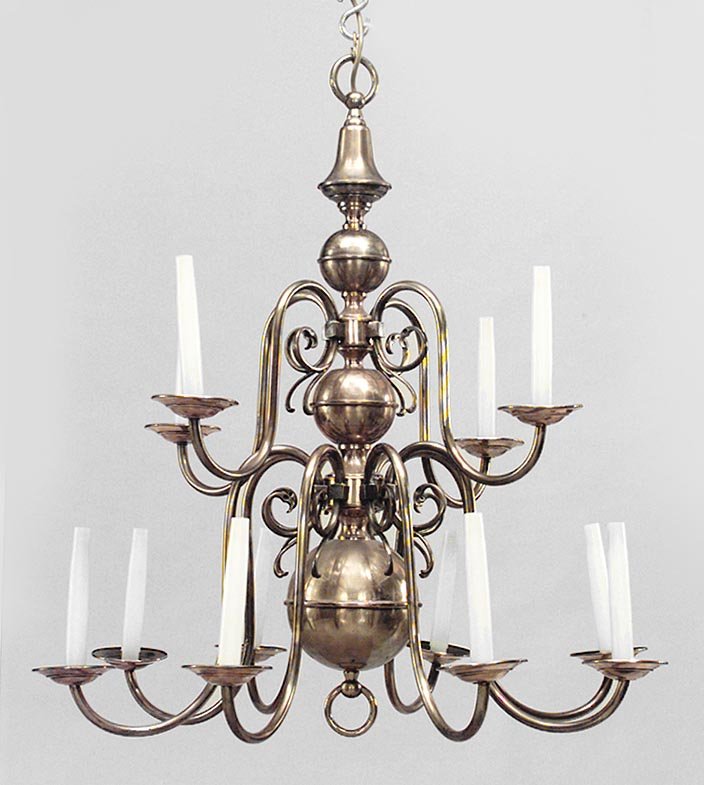 Dutch Baroque Style Copper & Brass Chandelier (1 of 1)