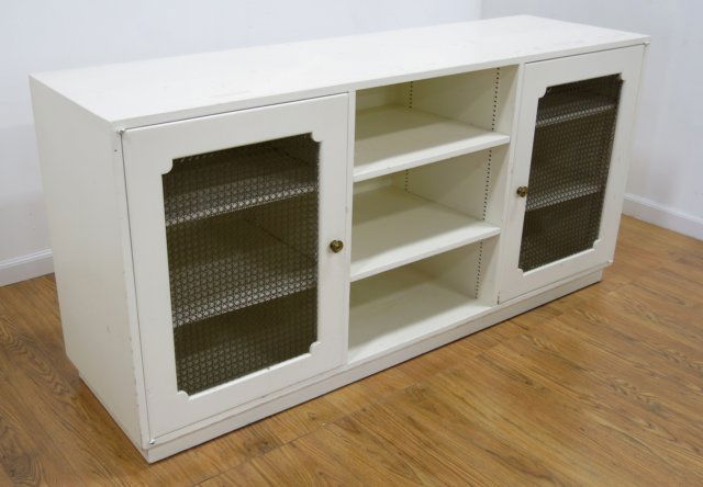 White Lacquer & Brass Side Cabinet (1 of 4)