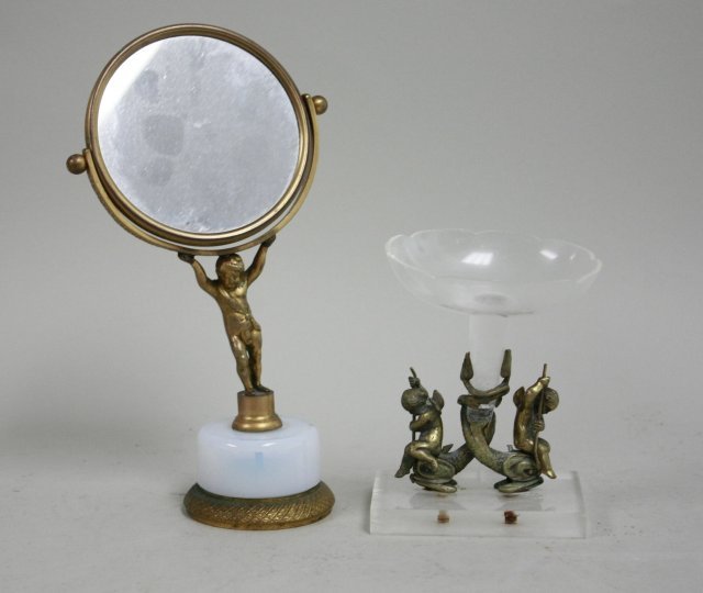 Tommi Parzinger Gilt Brass Mirror & Coupe (1 of 8)