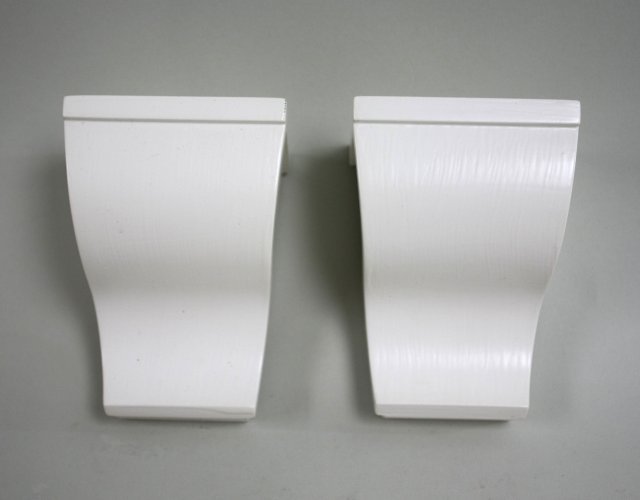 Tommi Parzinger White Lacquer Wall Brackets (1 of 3)