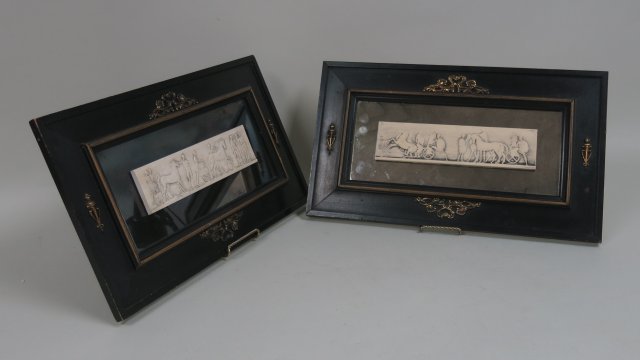 Pair of Greco-Roman Style Composition Plaques (1 of 4)