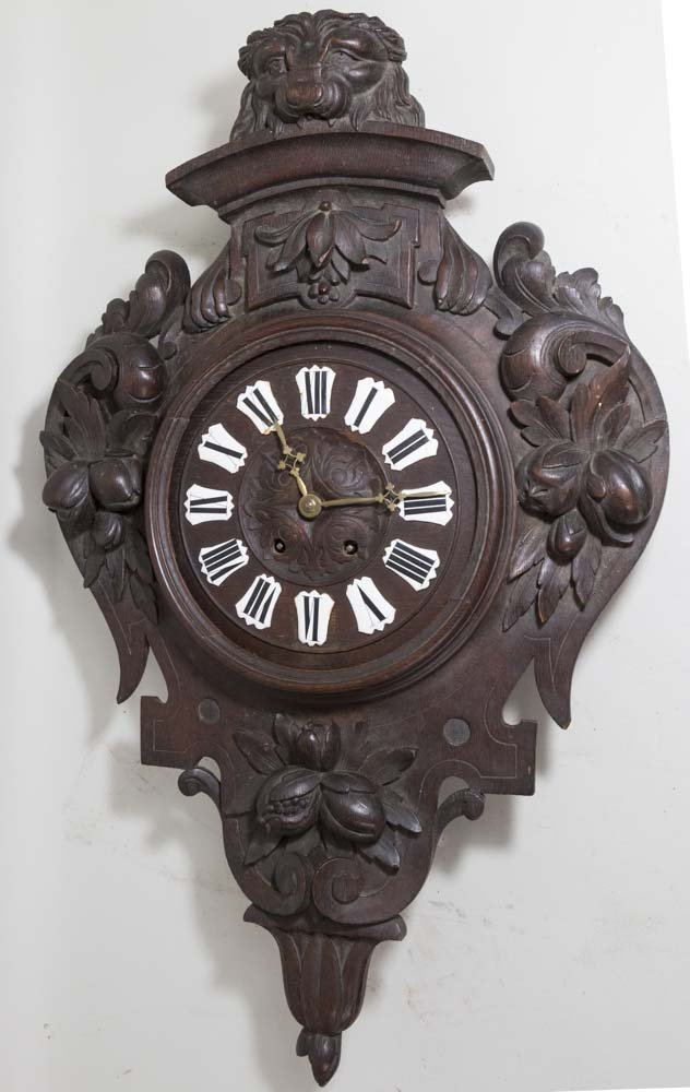 Black Forest Carved Hanging Wall Clock (1 of 8)