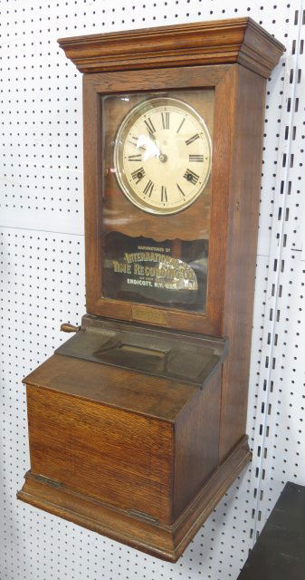 International Time Recording Co. Oak Clock (1 of 4)