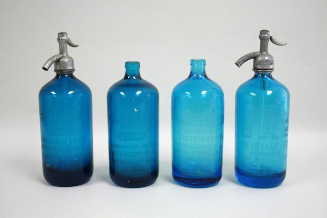 4 Blue Seltzer Bottles (1 of 8)