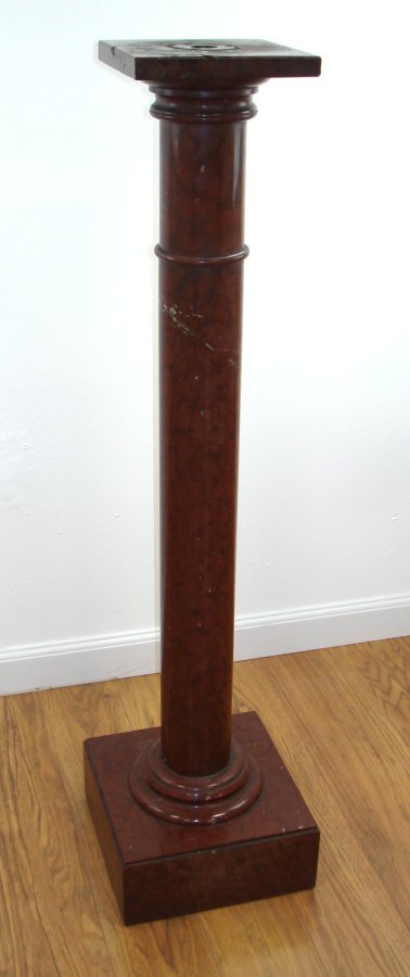 Royal Rouge Marble Pedestal (1 of 5)
